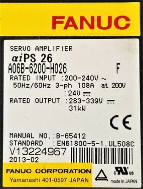 A06B-6200-H026 | FANUC Power Supplies A06B-6200-H026 | FANUC Power Supplies